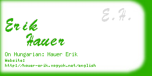 erik hauer business card